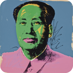 An Andy Warhol screenprinting of Mao