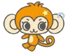 The Daisy Lover's mascot, Lucky, an orange monkey