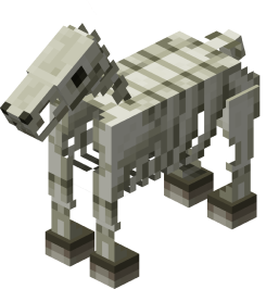 A Minecraft skeleton horse