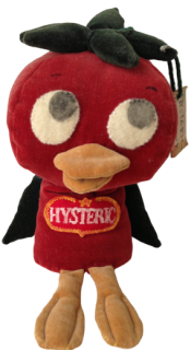 A plush of one of Hysteric Glamour's mascots, Tomato Bird